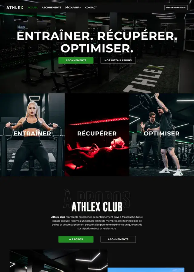 Athlex Club website