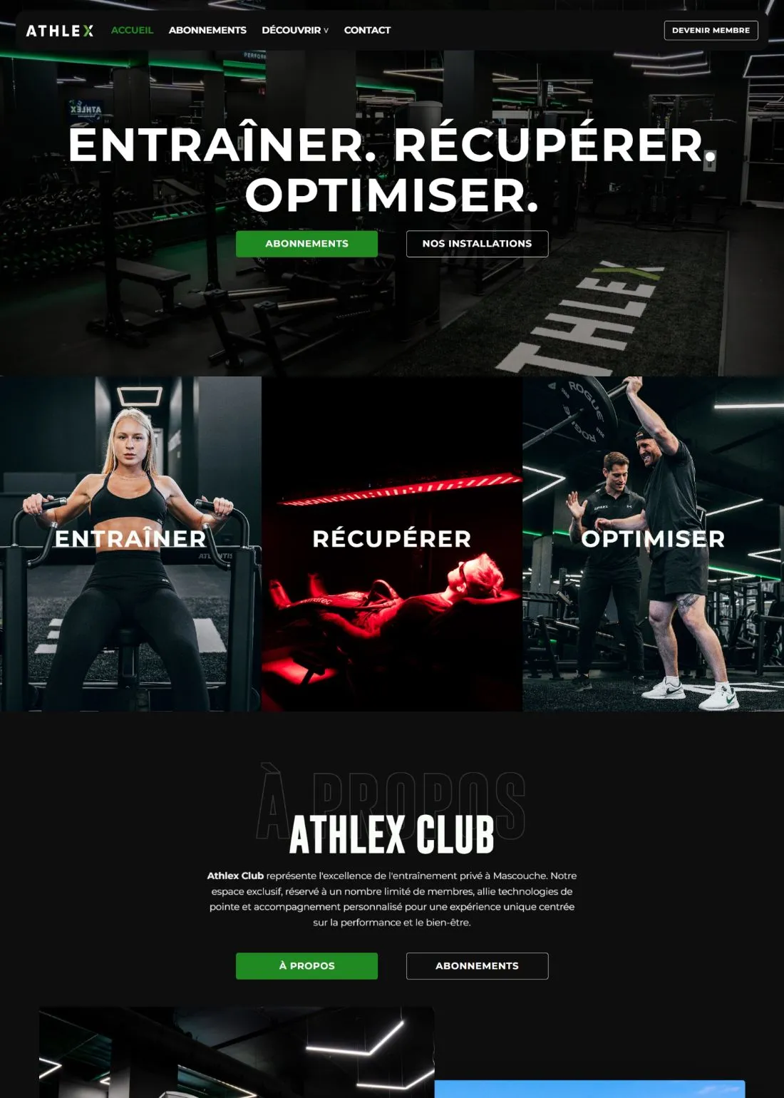 Athlex Club, full page