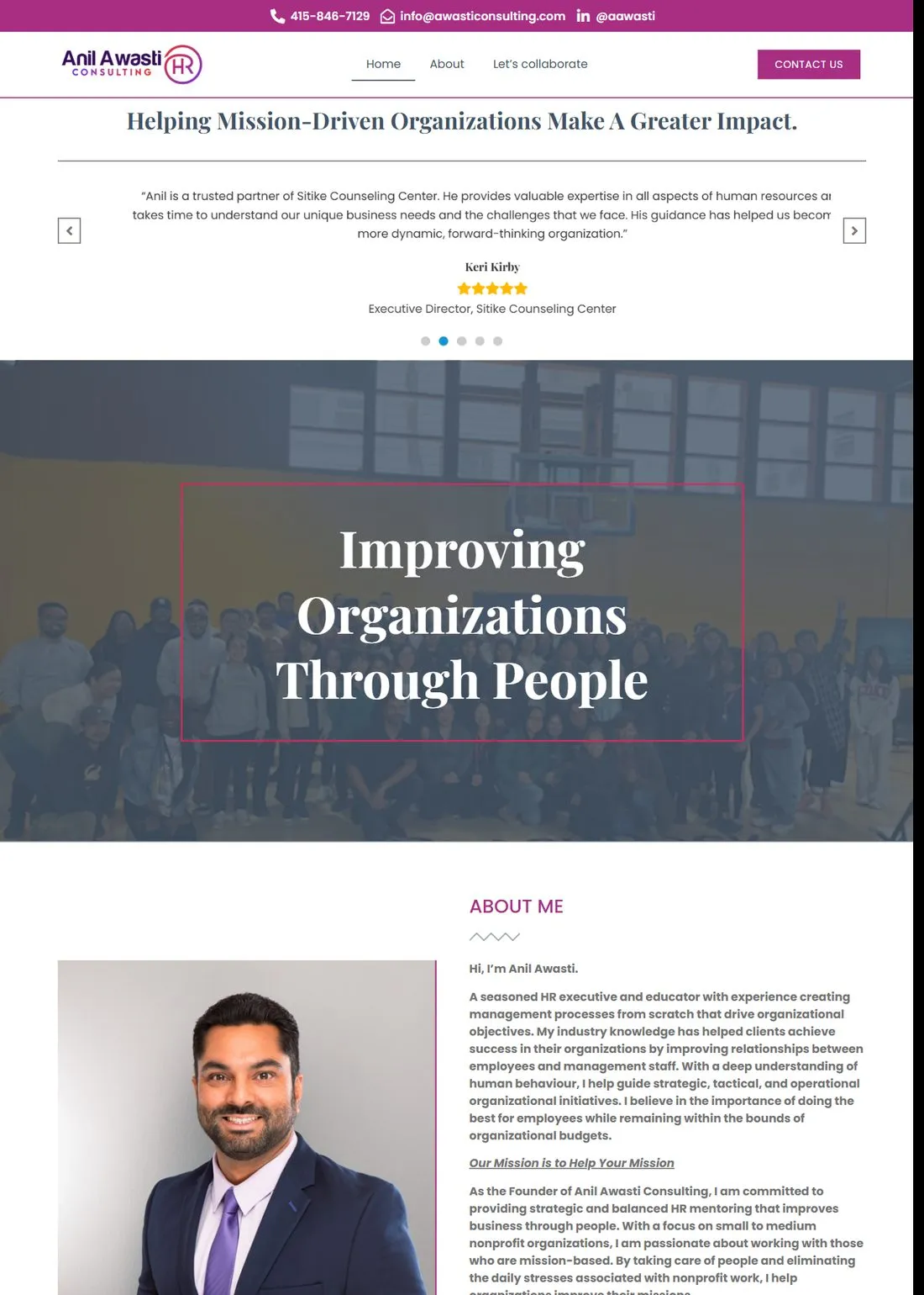 Awasti Consulting, full page