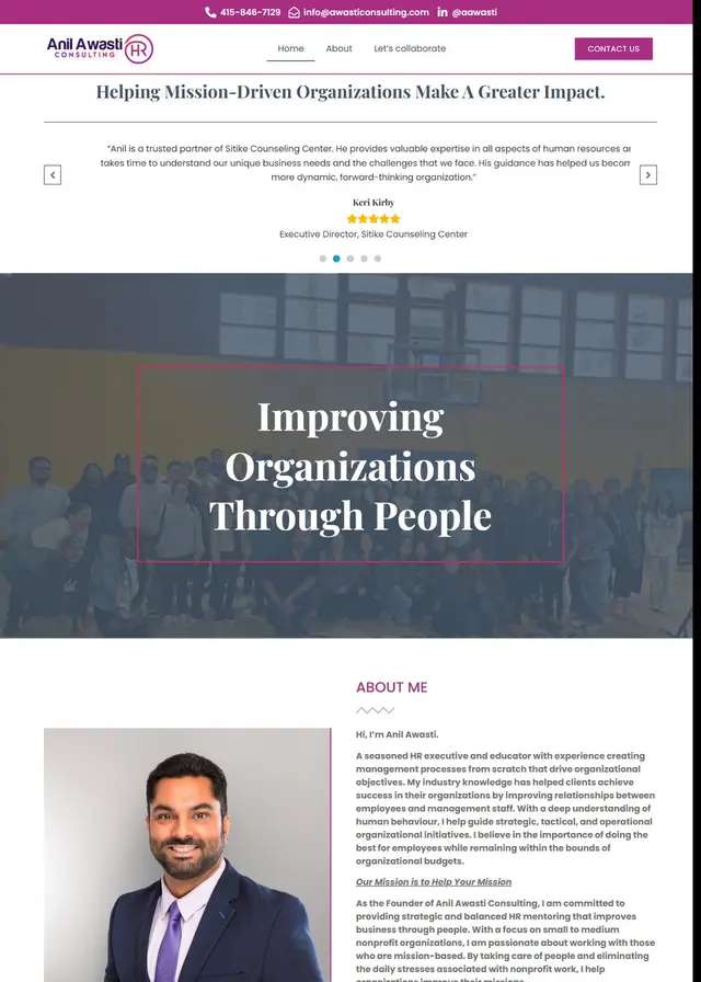 Awasti Consulting website