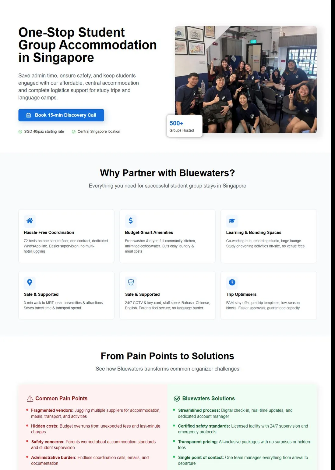 Bluewaters Hospitality, full page