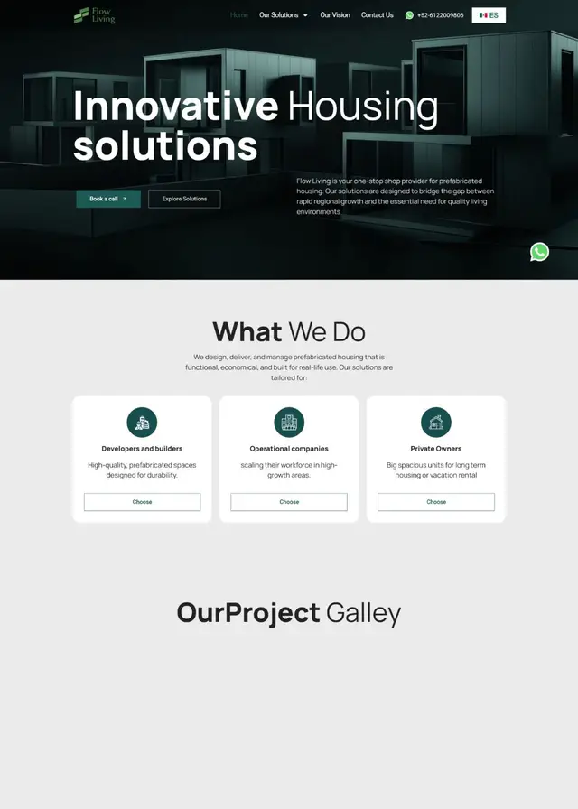 Flow Living website