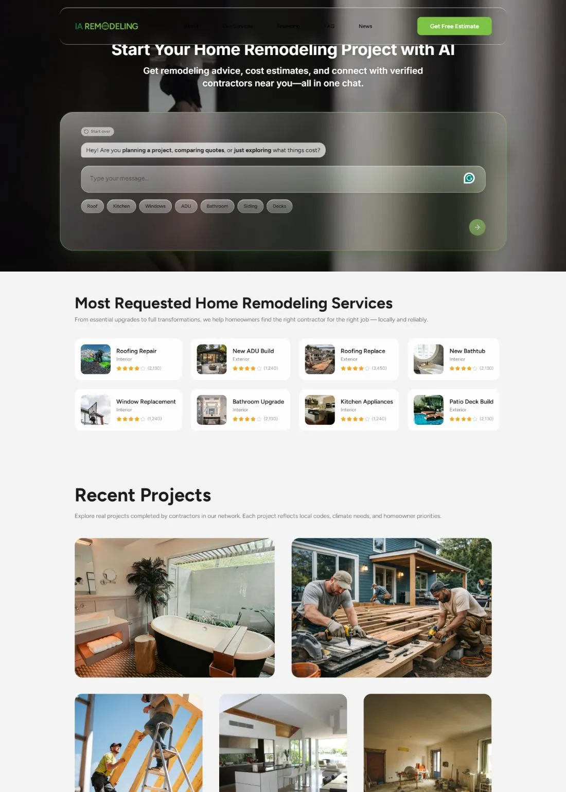 IA Remodeling, full page