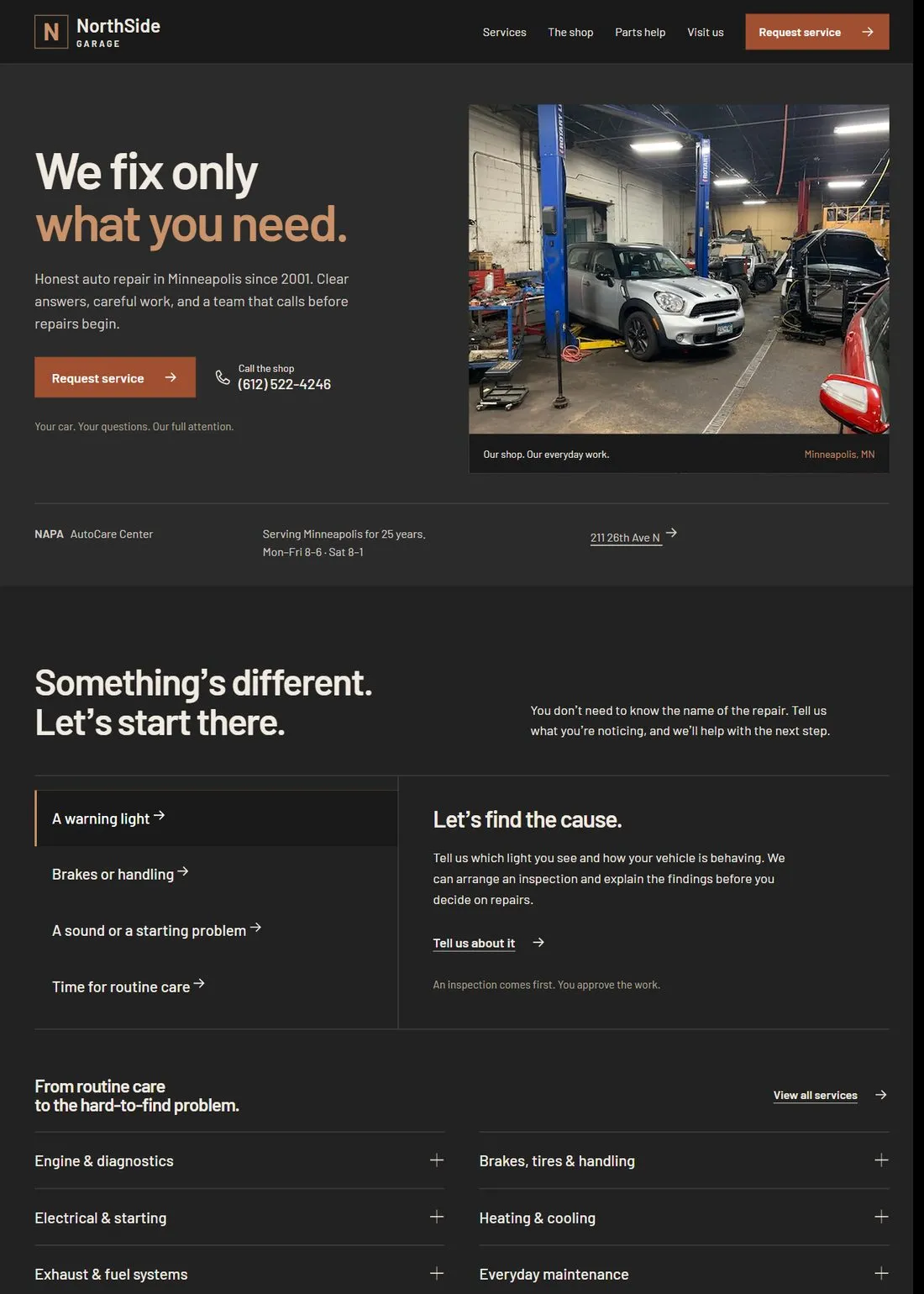 NorthSide Garage, full page