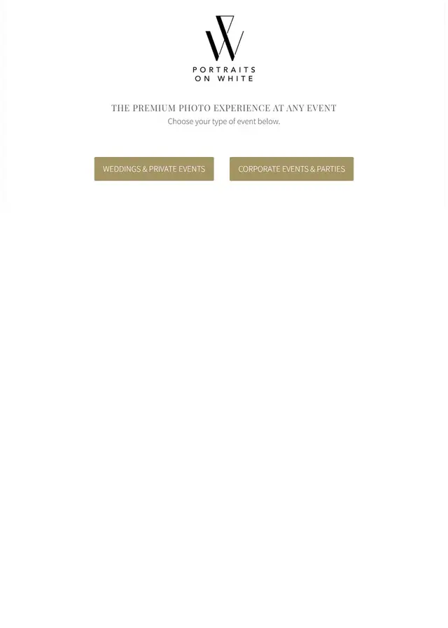 Portraits on White website
