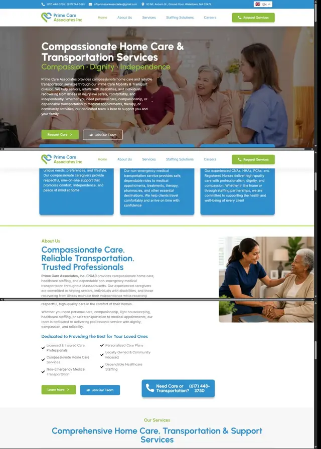 Prime Care Associates website