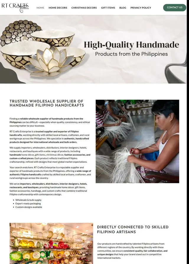 RT Crafts website