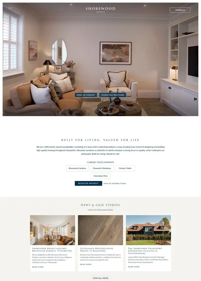 Shorewood Homes website