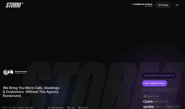 Storm website