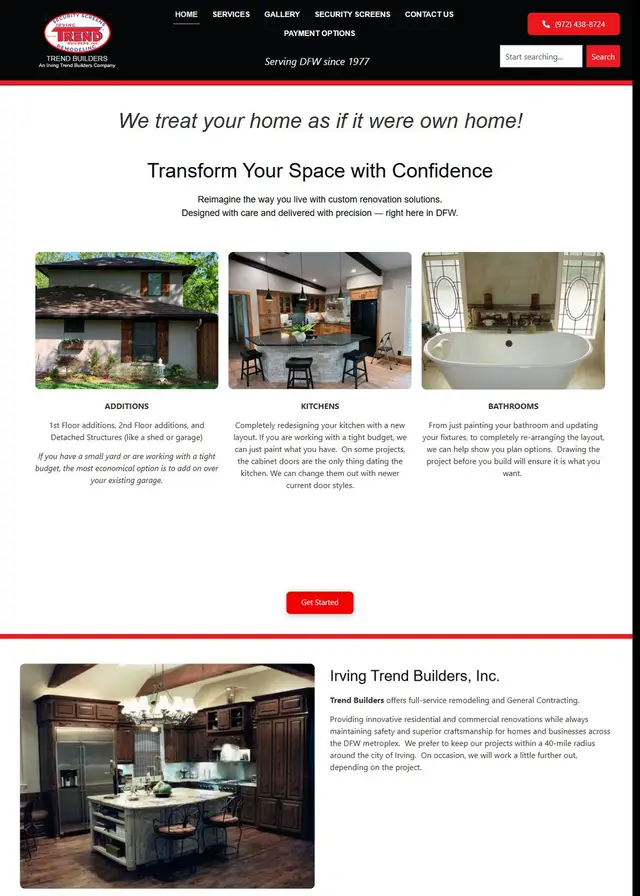 Trend Builders website